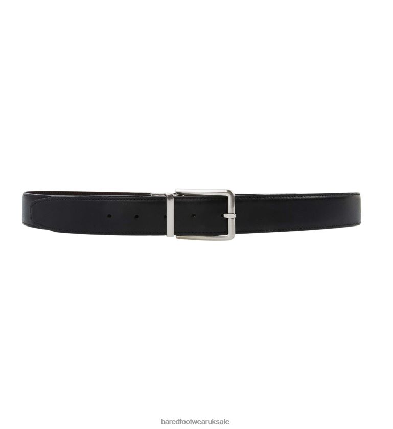 Black & Chocolate Suede Belts Unisex Bared Footwear N06D2V355 Reversible Belt