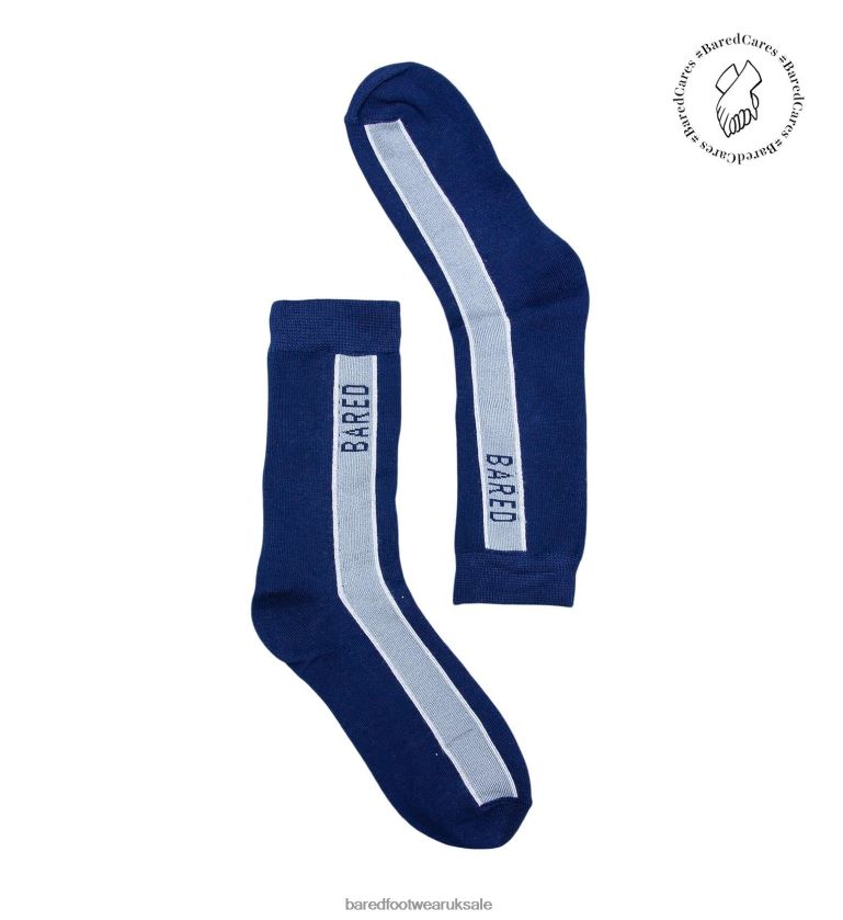 Navy & Grey Unisex Bared Footwear N06D2V346 Crew Socks