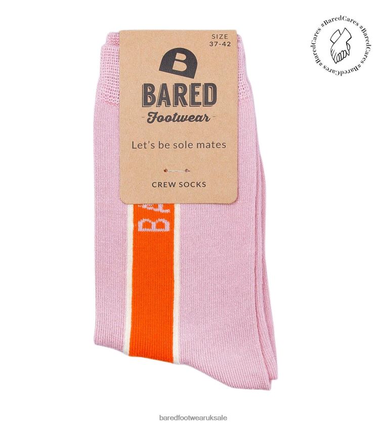 Pink & Orange Unisex Bared Footwear N06D2V338 Crew Socks