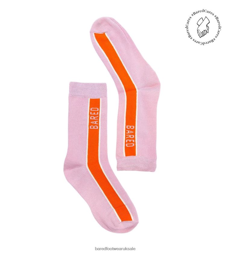 Pink & Orange Unisex Bared Footwear N06D2V338 Crew Socks