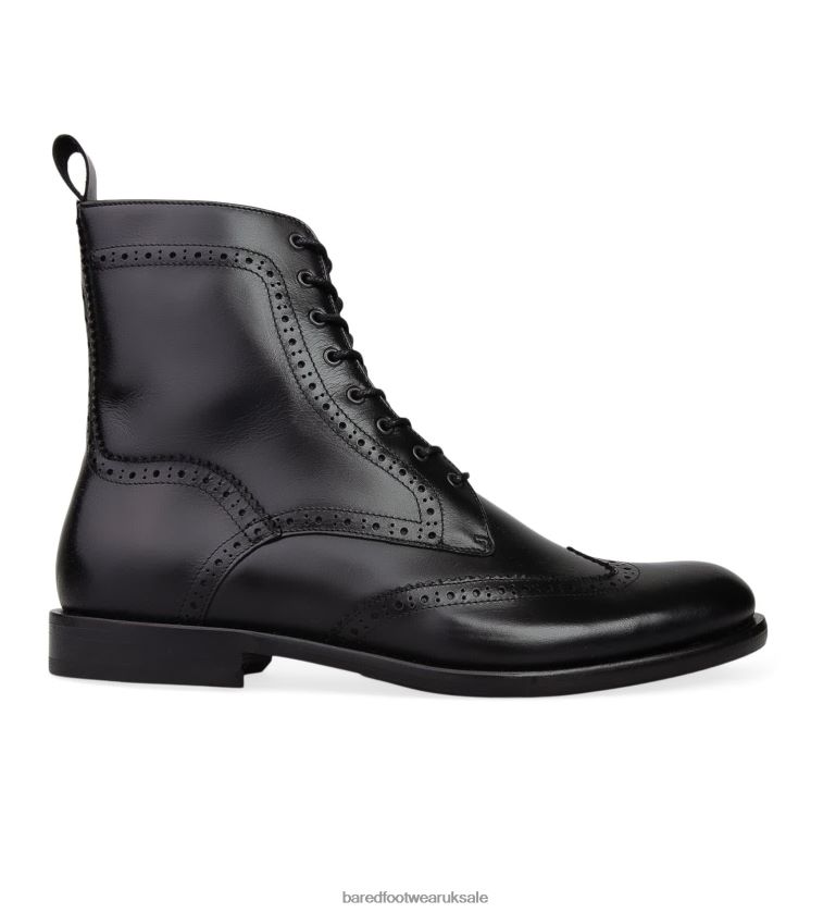 Black Leather Boots Men Bared Footwear N06D2V1 Manganese 2