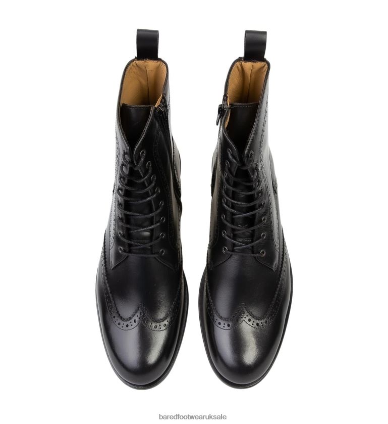 Black Leather Boots Men Bared Footwear N06D2V1 Manganese 2