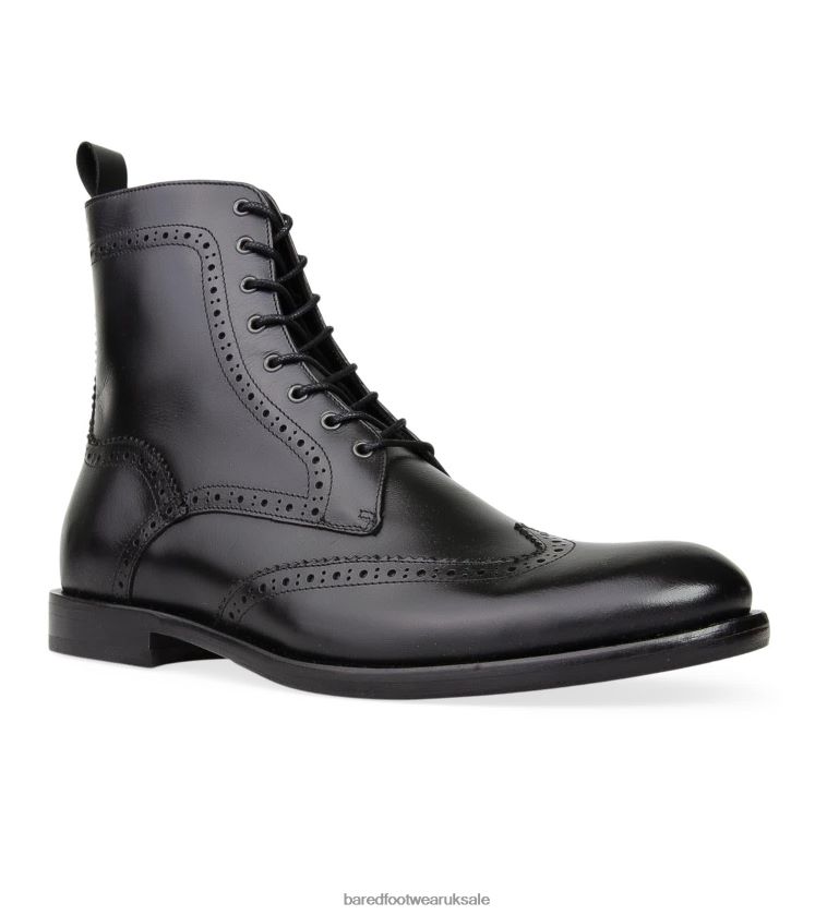 Black Leather Boots Men Bared Footwear N06D2V1 Manganese 2