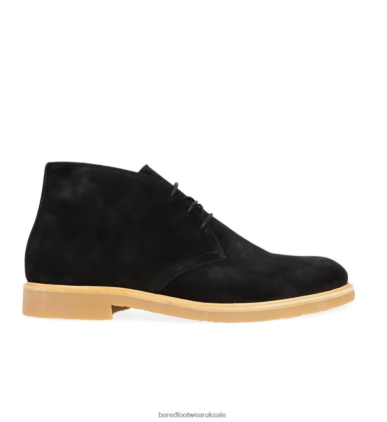 Black Suede Boots Men Bared Footwear N06D2V9 Radon