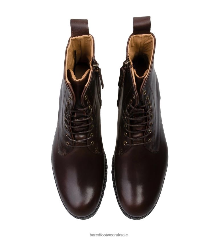 Chocolate Leather Boots Men Bared Footwear N06D2V4 Selenium 2