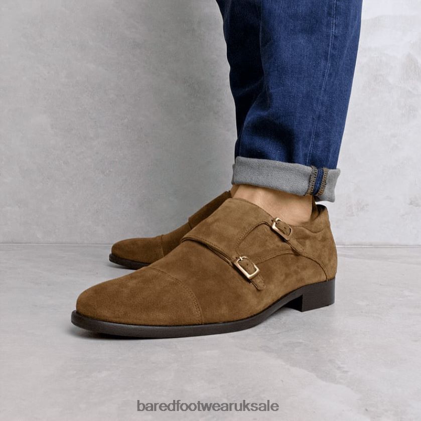 Tobacco Suede Double Monks Men Bared Footwear N06D2V47 Vanadium