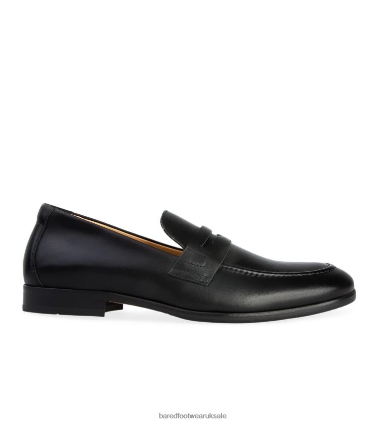 Black Leather Loafers Men Bared Footwear N06D2V52 Electrum 2