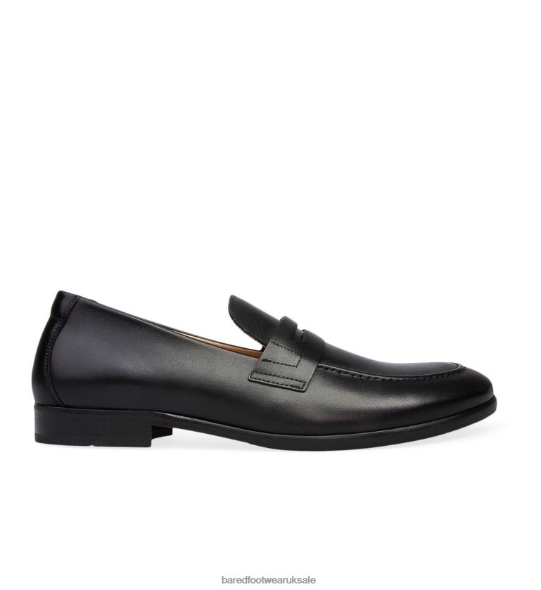 Black Leather Loafers Men Bared Footwear N06D2V62 Electrum