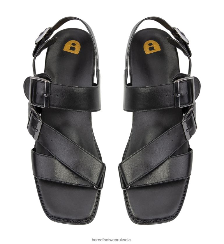 Black Leather Sandal Men Bared Footwear N06D2V39 Hassium