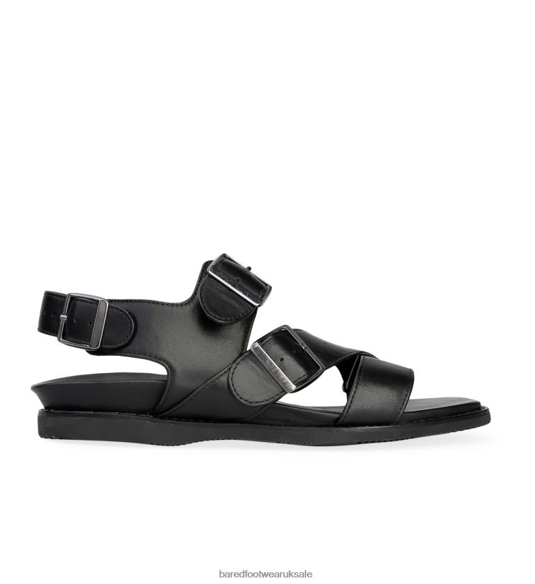 Black Leather Sandal Men Bared Footwear N06D2V39 Hassium