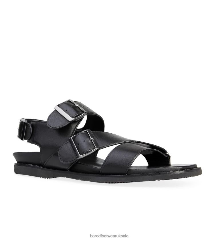 Black Leather Sandal Men Bared Footwear N06D2V39 Hassium