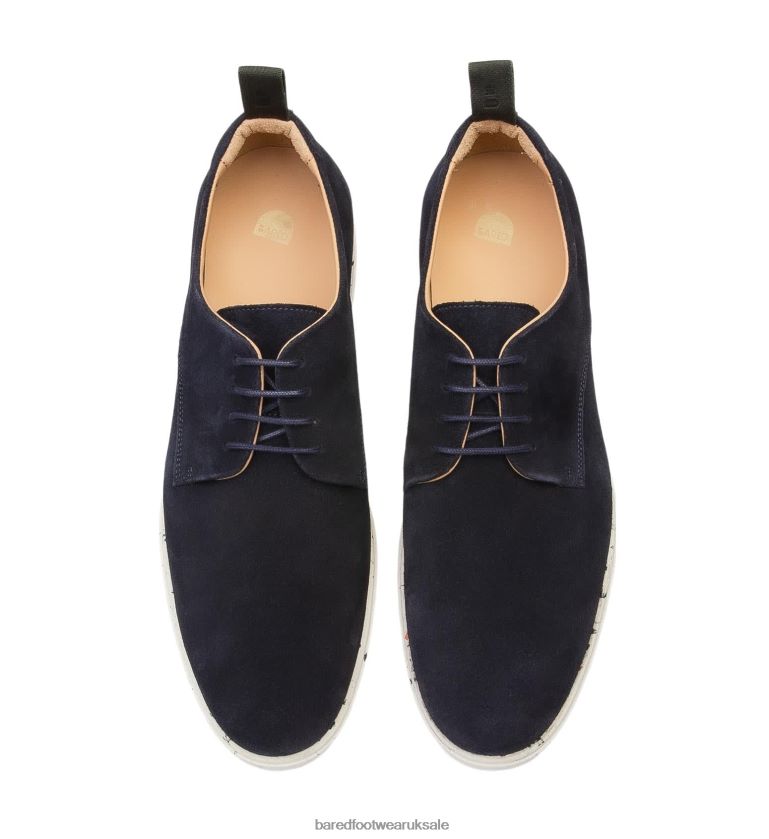 Navy Suede Lace Ups Men Bared Footwear N06D2V55 Adamant