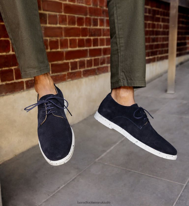 Navy Suede Lace Ups Men Bared Footwear N06D2V55 Adamant