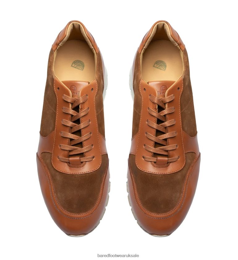 Tan Leather Sneakers Men Bared Footwear N06D2V43 Erbium