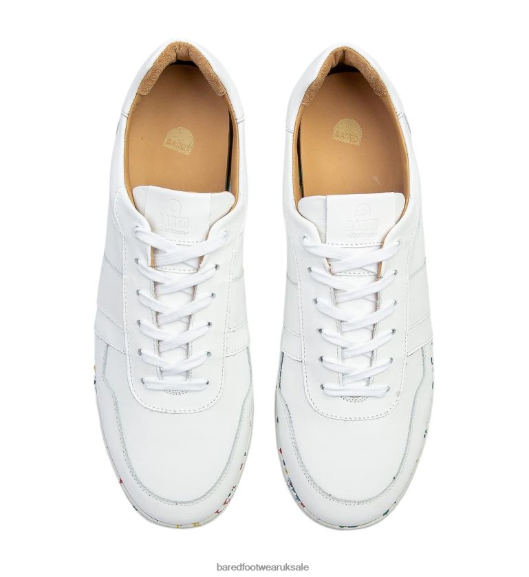 White Leather Sneakers Men Bared Footwear N06D2V22 Caesium