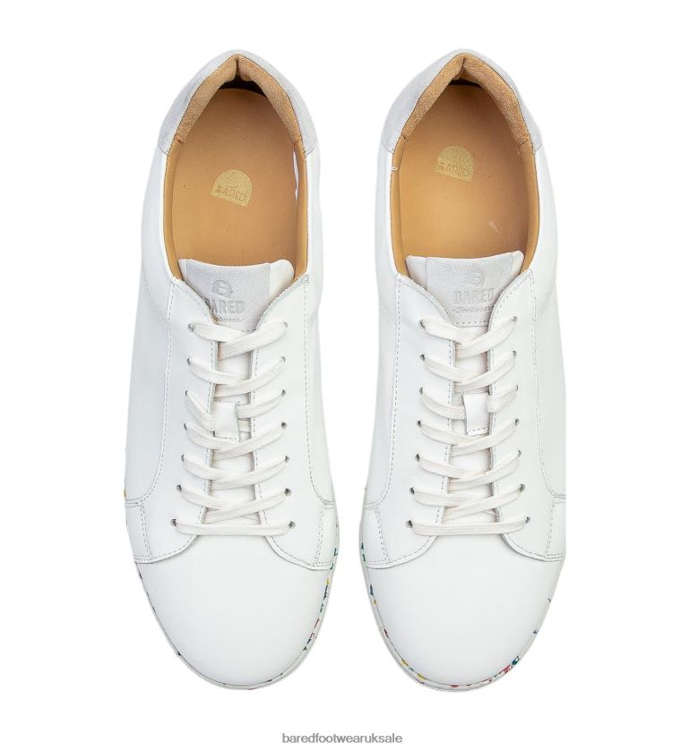 White Leather Sneakers Men Bared Footwear N06D2V24 Strontium