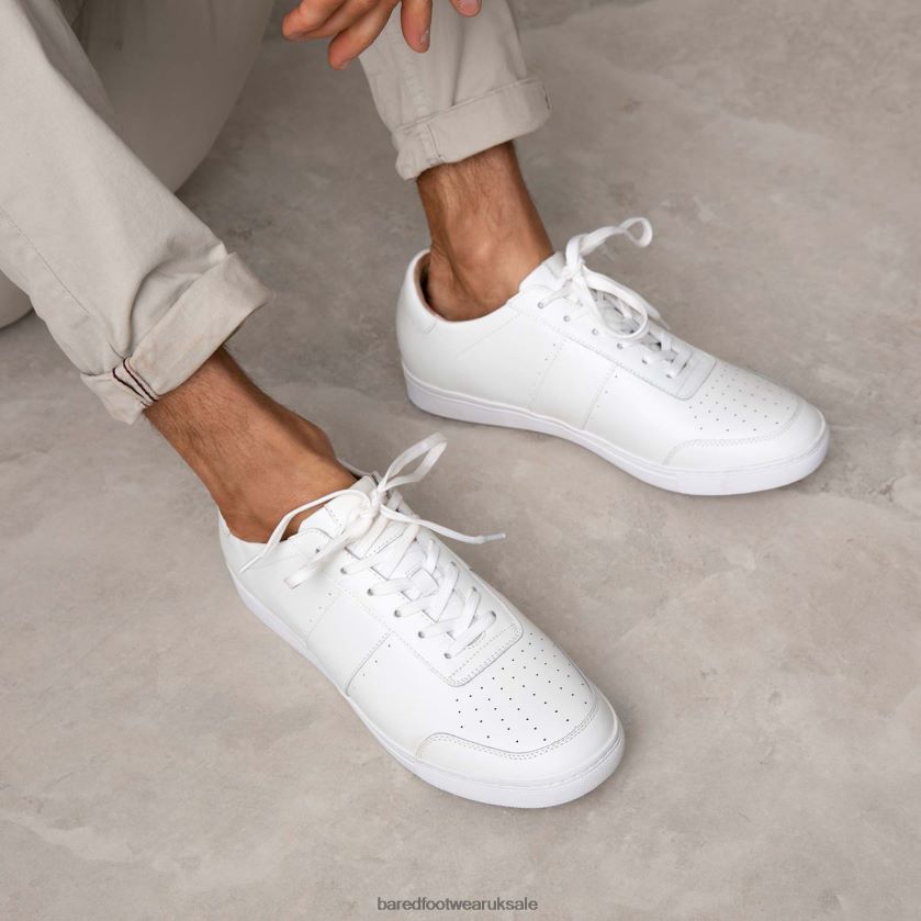 White Leather Sneakers Men Bared Footwear N06D2V57 Magnox