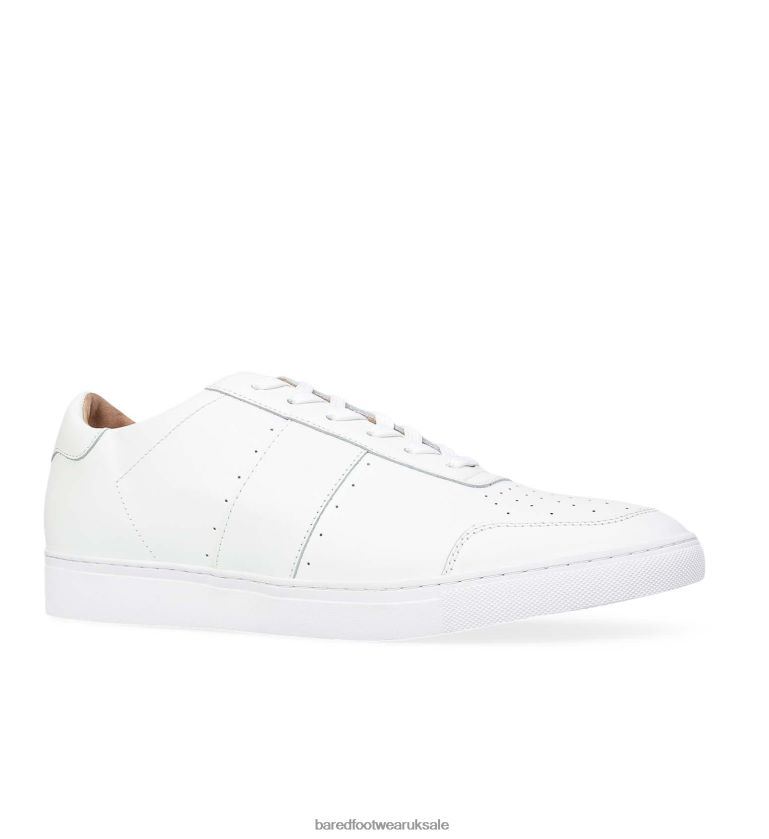 White Leather Sneakers Men Bared Footwear N06D2V57 Magnox