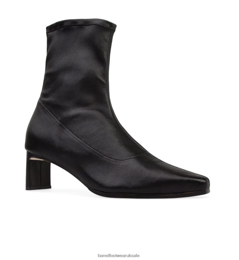 Black Leather Heeled Boots Women Bared Footwear N06D2V99 Mimid