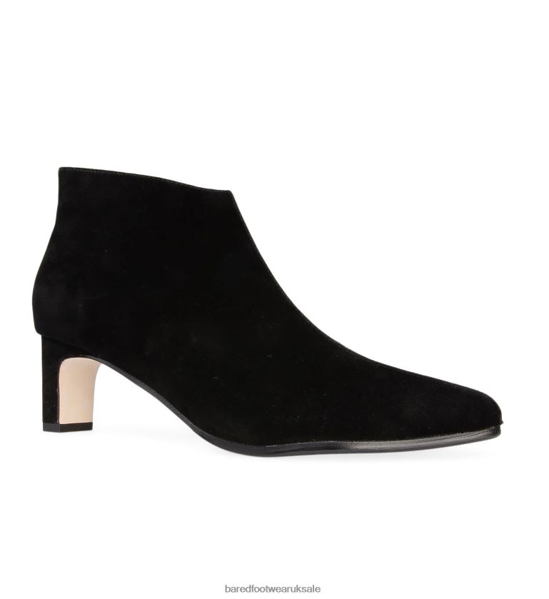 Black Suede Heeled Boots Women Bared Footwear N06D2V188 Wheatear