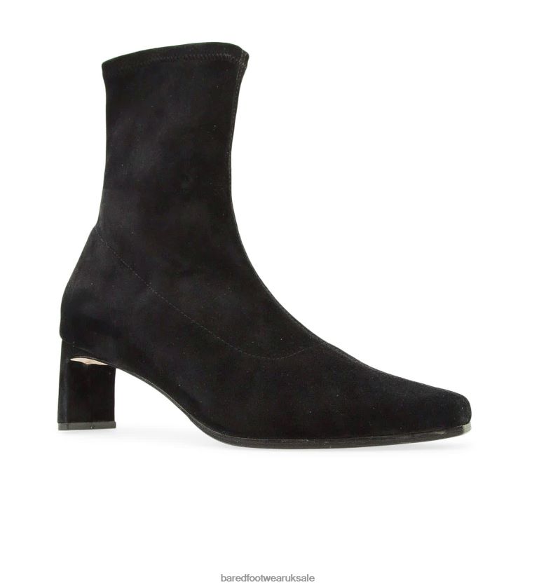 Black Suede Heeled Boots Women Bared Footwear N06D2V97 Mimid