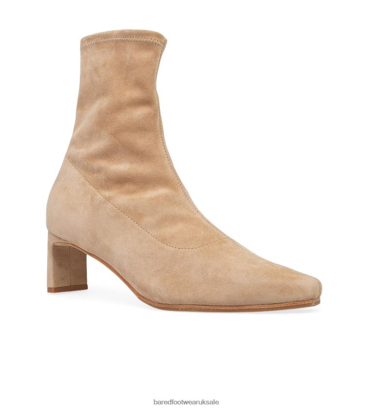 Seashell Suede Heeled Boots Women Bared Footwear N06D2V98 Mimid