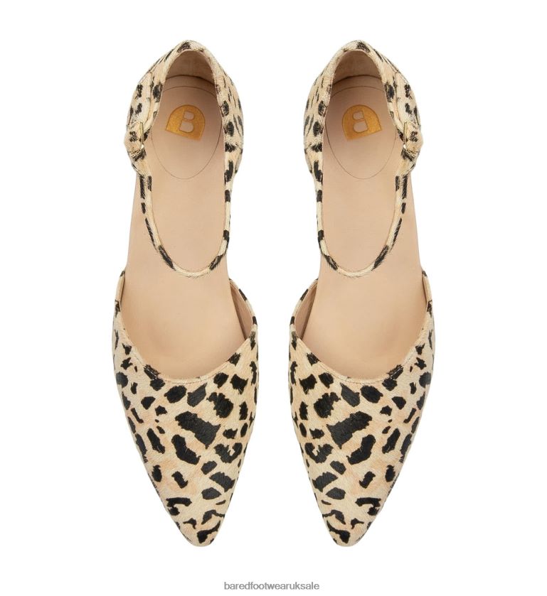 Leopard Calf Hair Ballet Flats Women Bared Footwear N06D2V226 Eagle