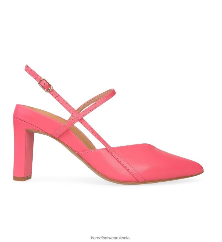 Candy Pink Leather High Heels Women Bared Footwear N06D2V112 Kiskadee