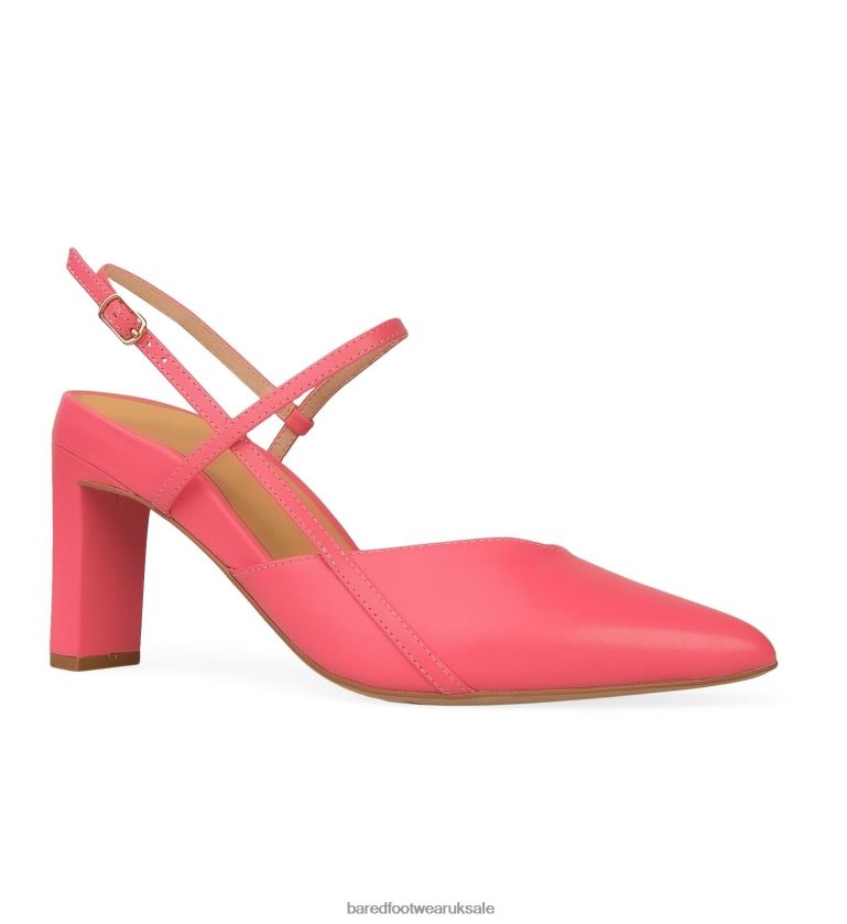 Candy Pink Leather High Heels Women Bared Footwear N06D2V112 Kiskadee