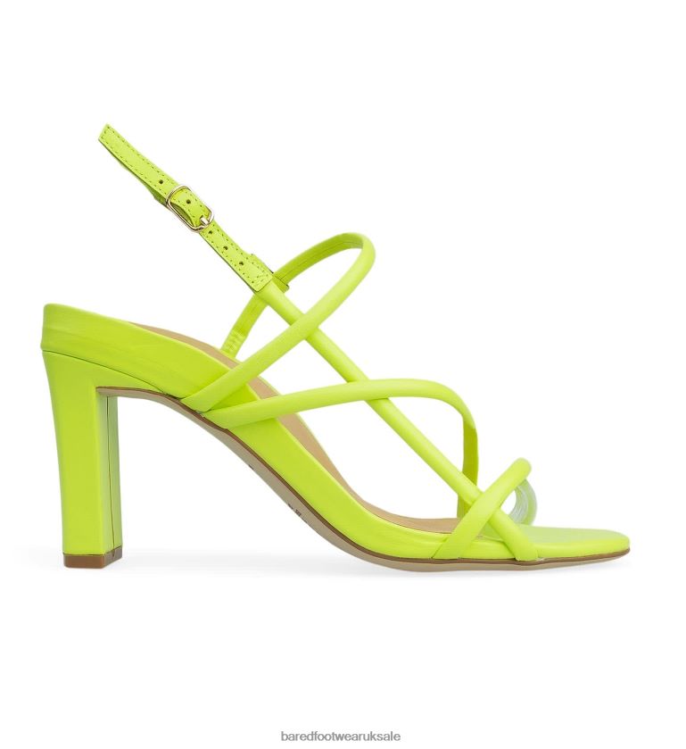 Chartreuse Leather High Heels Women Bared Footwear N06D2V107 Godwit