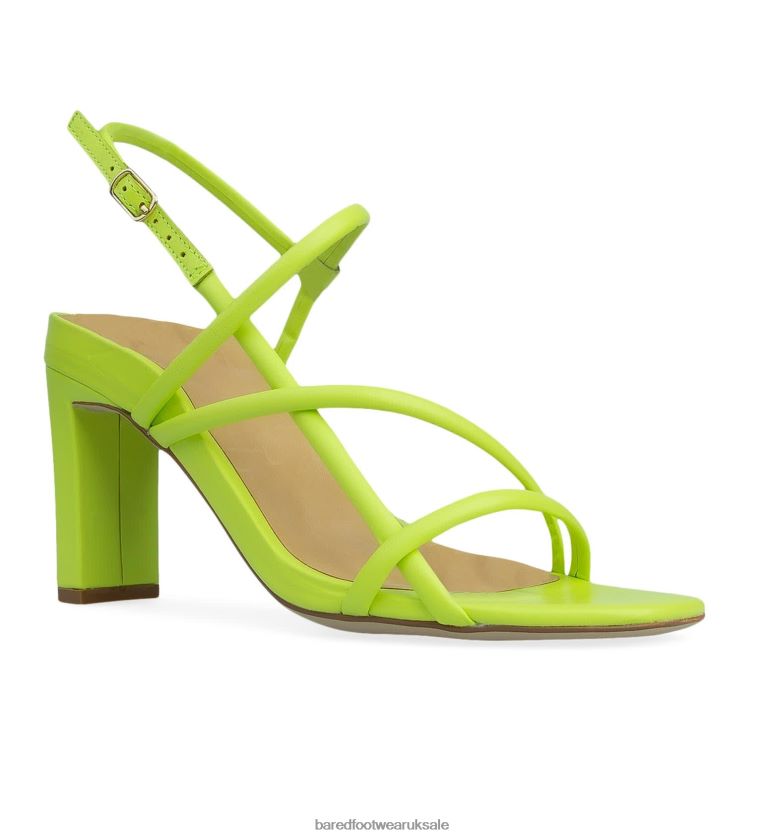 Chartreuse Leather High Heels Women Bared Footwear N06D2V107 Godwit