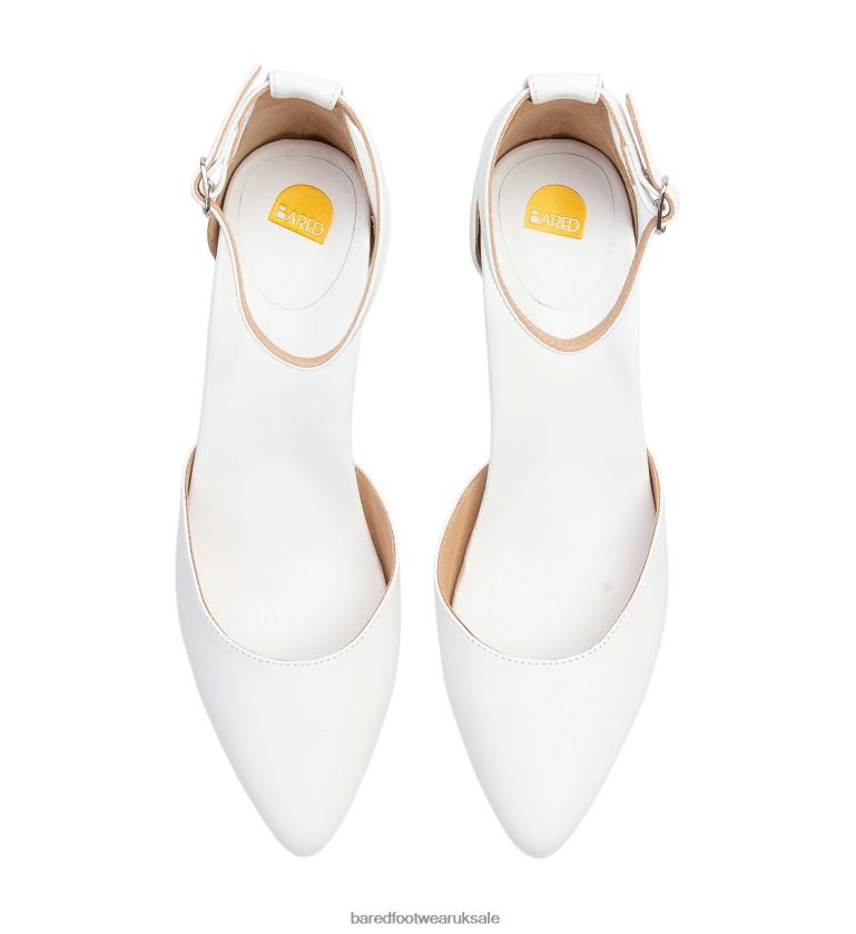 White Leather Low Heels Women Bared Footwear N06D2V279 Griffon