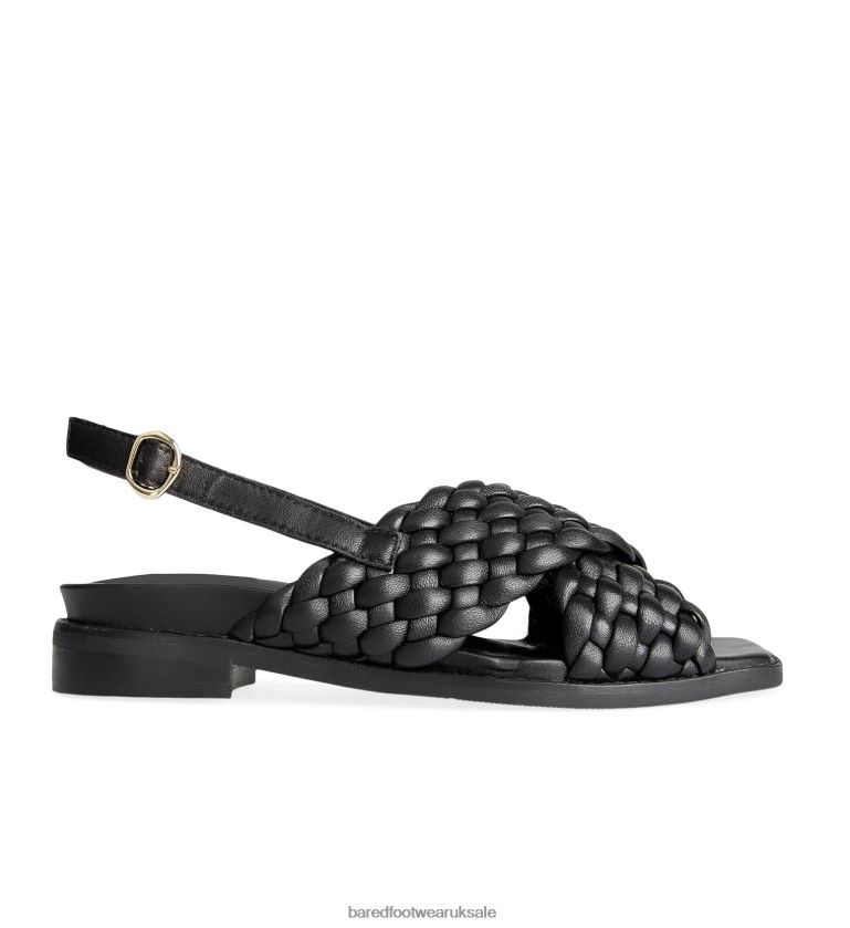 Black Leather Sandal Women Bared Footwear N06D2V244 Galosh