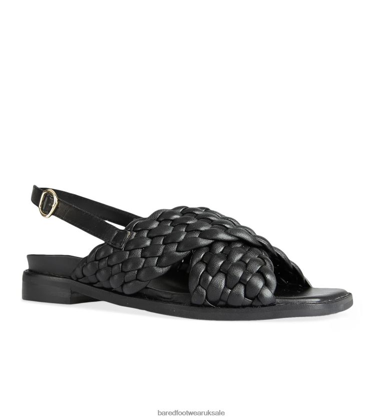 Black Leather Sandal Women Bared Footwear N06D2V244 Galosh