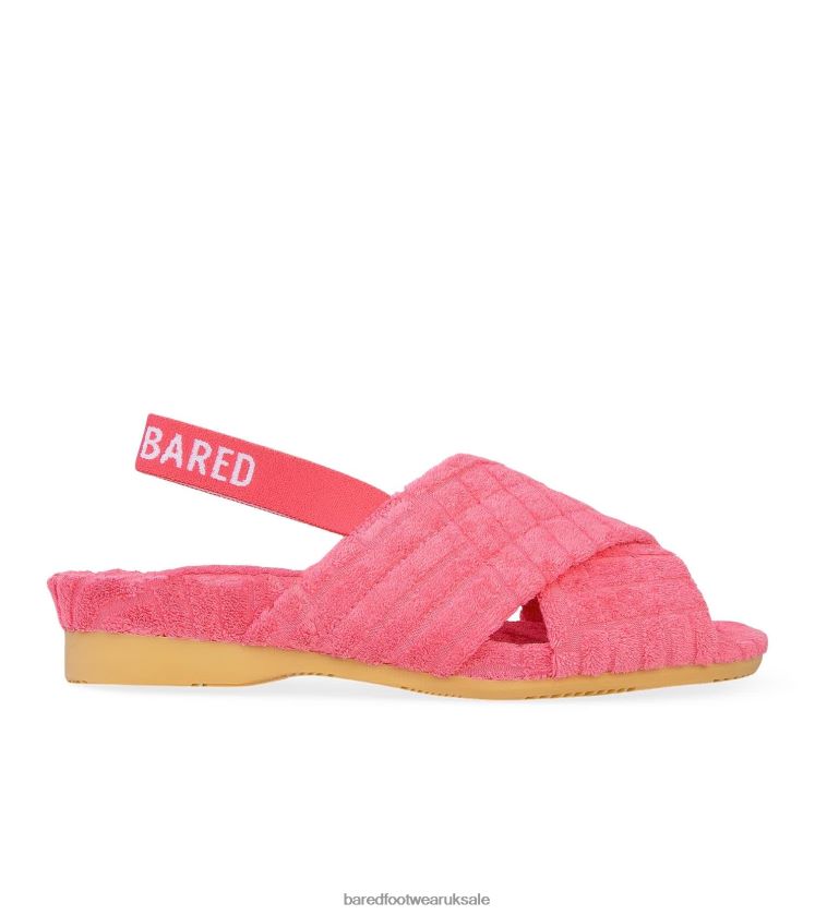 Candy Pink Towelling Slippers Women Bared Footwear N06D2V135 Summerling