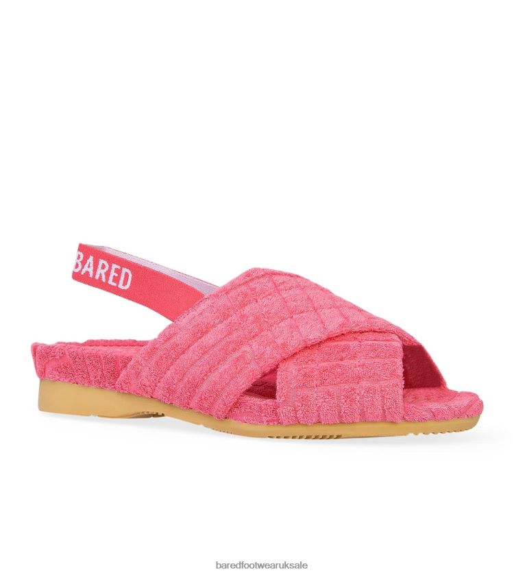 Candy Pink Towelling Slippers Women Bared Footwear N06D2V135 Summerling