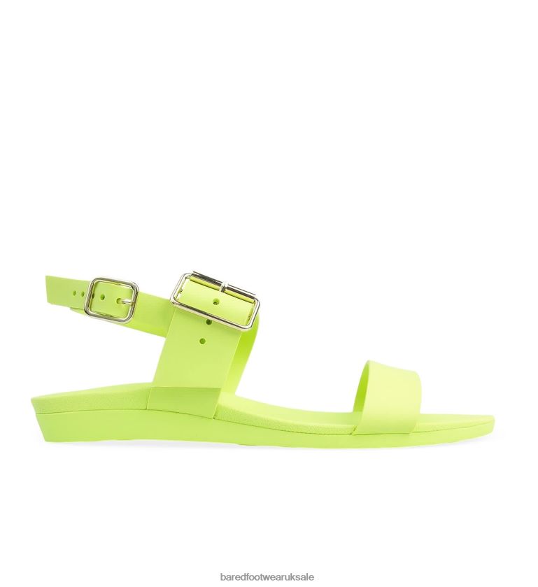 Chartreuse Rubber Flat Sandals Women Bared Footwear N06D2V302 Sanderlings