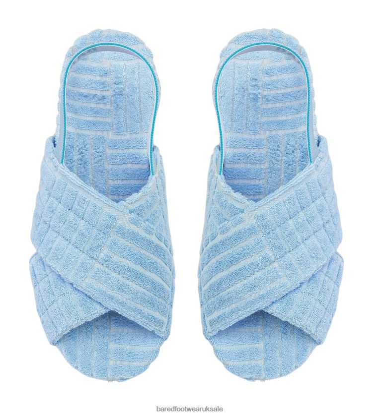 Sea Blue Towelling Slippers Women Bared Footwear N06D2V136 Summerling