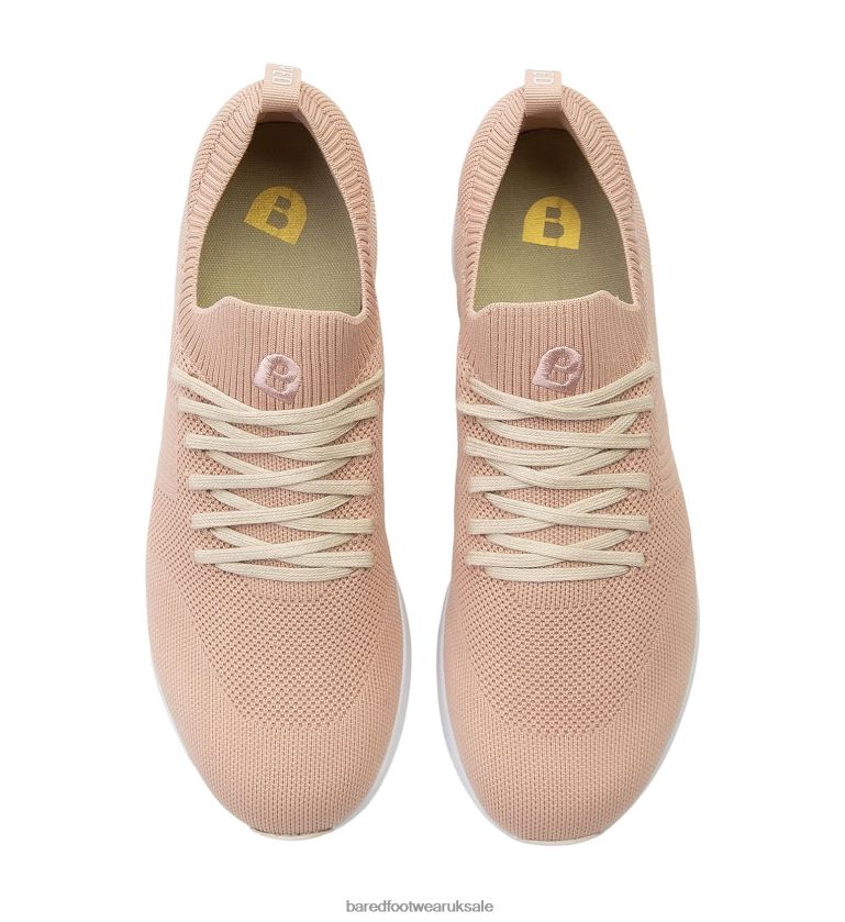 Dusty Pink Knit Sneakers Women Bared Footwear N06D2V131 Jinzo