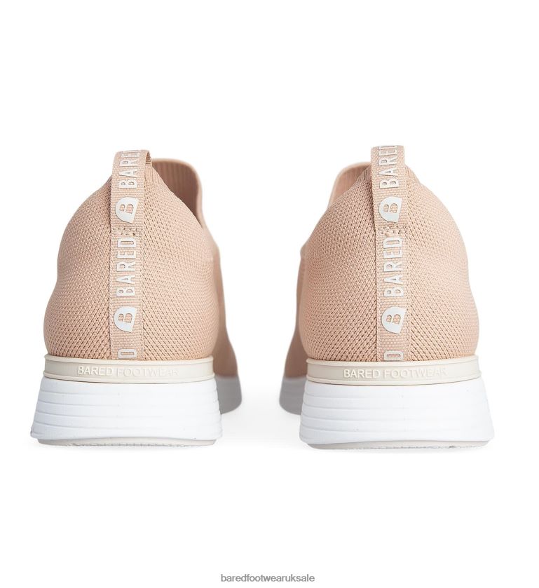 Dusty Pink Knit Sneakers Women Bared Footwear N06D2V131 Jinzo