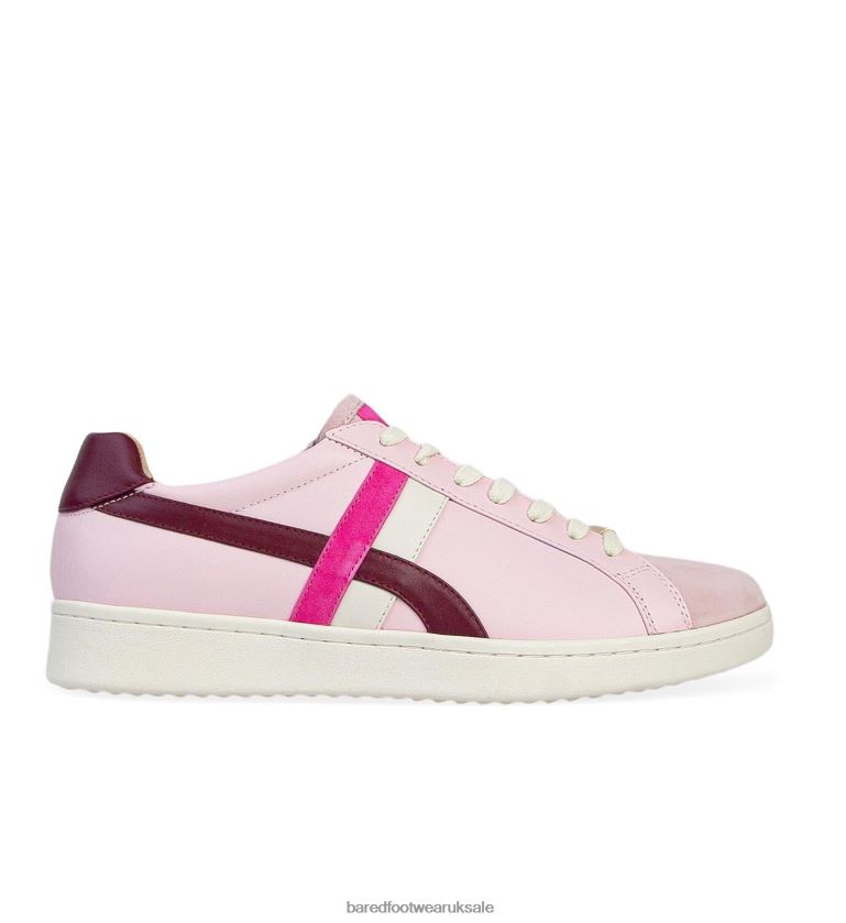 Pink & Boysenberry Leather Sneakers Women Bared Footwear N06D2V306 Seriema