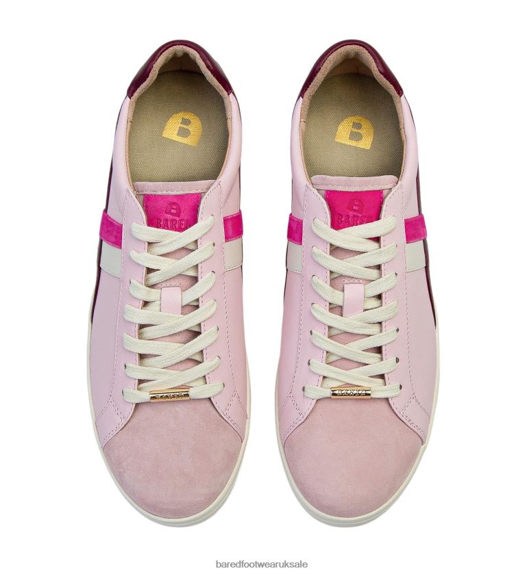 Pink & Boysenberry Leather Sneakers Women Bared Footwear N06D2V306 Seriema