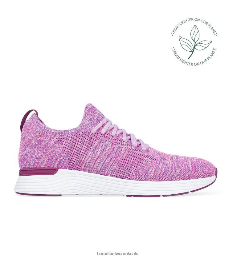 Pink Marle Knit Sneakers Women Bared Footwear N06D2V130 Jinzo