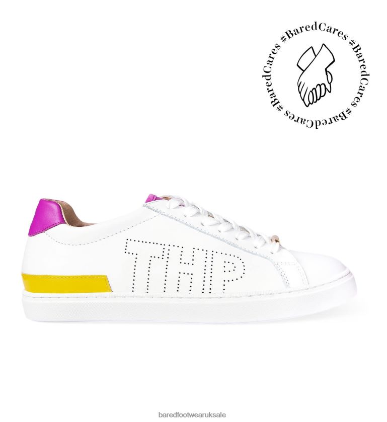 THP Pink & Yellow Leather Sneakers Women Bared Footwear N06D2V299 Hornbill