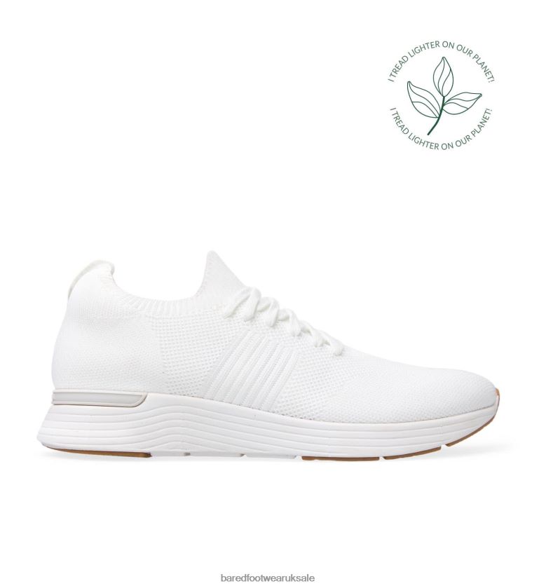 White Knit Sneakers Women Bared Footwear N06D2V129 Jinzo