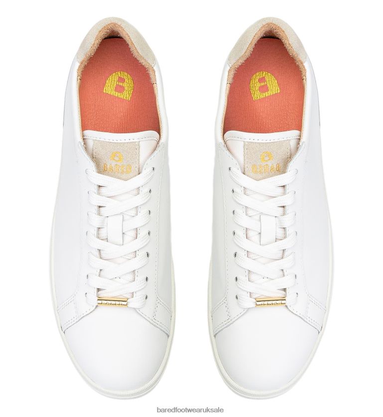 White Leather Sneakers Women Bared Footwear N06D2V133 Hornbill 3